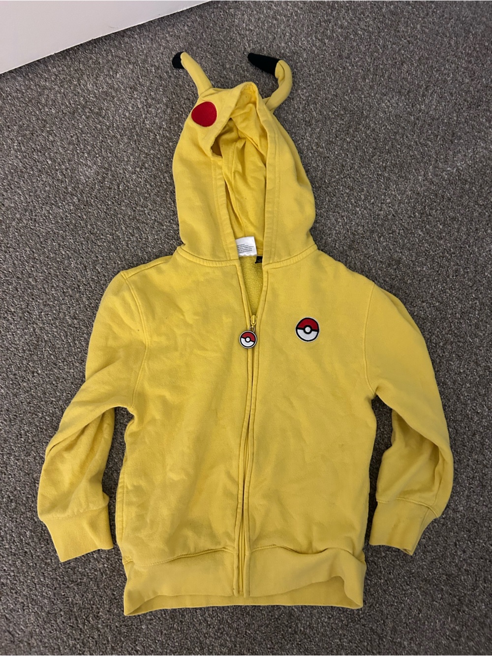 Pokemon Yellow Pikachu Hoodie with Pokéball Accents